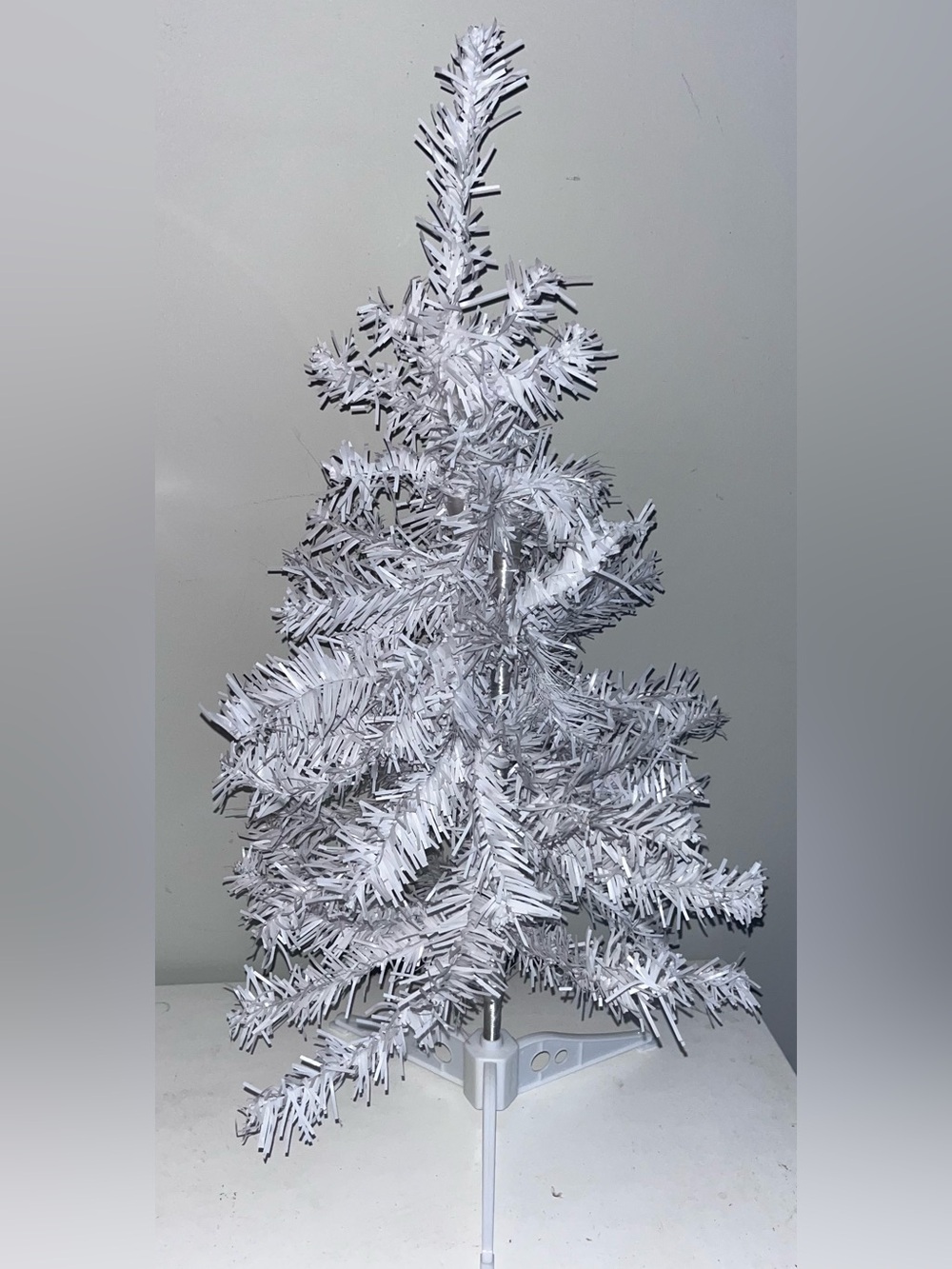 White Artificial Mini Holiday Tree - Decorative Tabletop Christmas Tree 20 inch